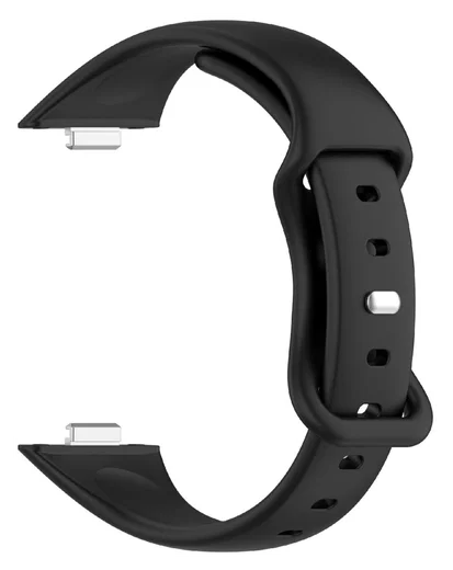Huawei Watch Fit 4 Bandje - Siliconen Gesp Sluiting - Zwart afbeelding 3