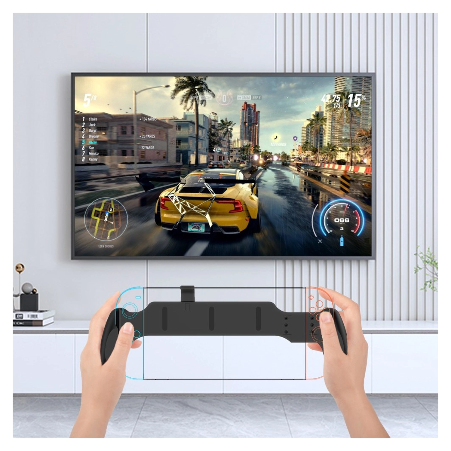 Nintendo Switch 2 Grip Standaard voor Ergonomisch Gamen Zwart afbeelding 3
