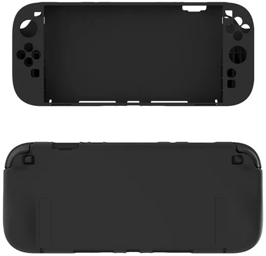 Nintendo Switch 2 Hoesje Siliconen Back Cover Case Zwart afbeelding 2