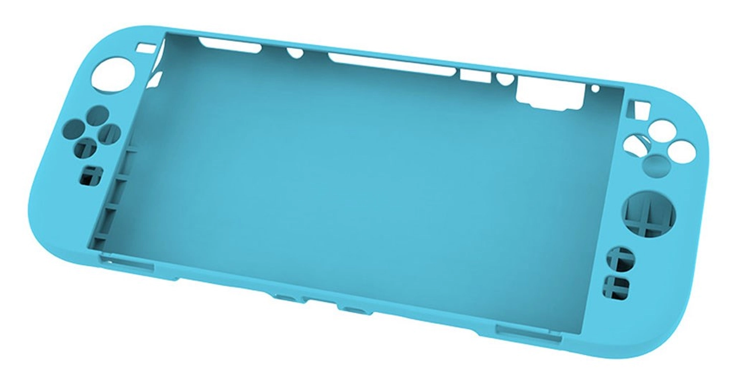 Nintendo Switch 2 Hoesje Siliconen Back Cover Case Blauw afbeelding 1