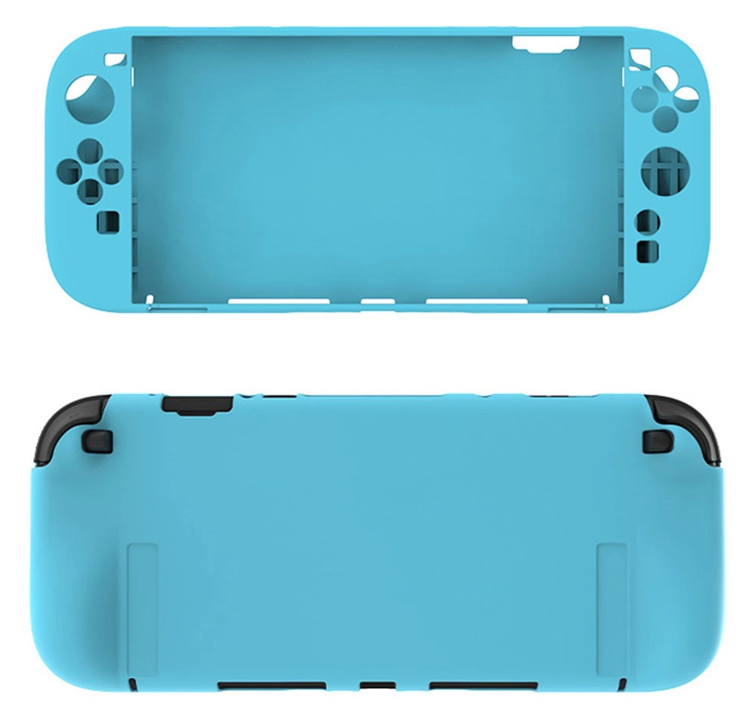 Nintendo Switch 2 Hoesje Siliconen Back Cover Case Blauw afbeelding 3