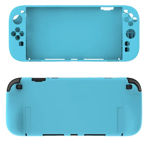 Nintendo Switch 2 Hoesje Siliconen Back Cover Case Blauw afbeelding 3