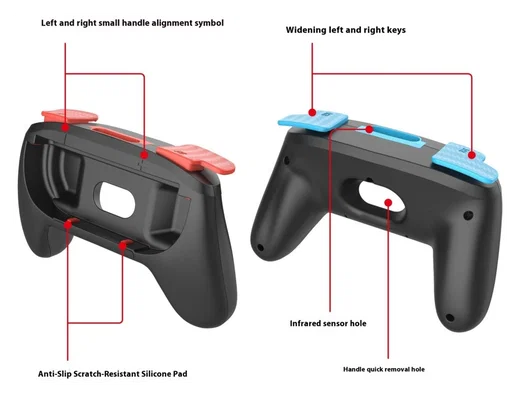 Nintendo Switch 2 Joy-Con Controller Grip 2-Pack (Rood/Blauw) afbeelding 5