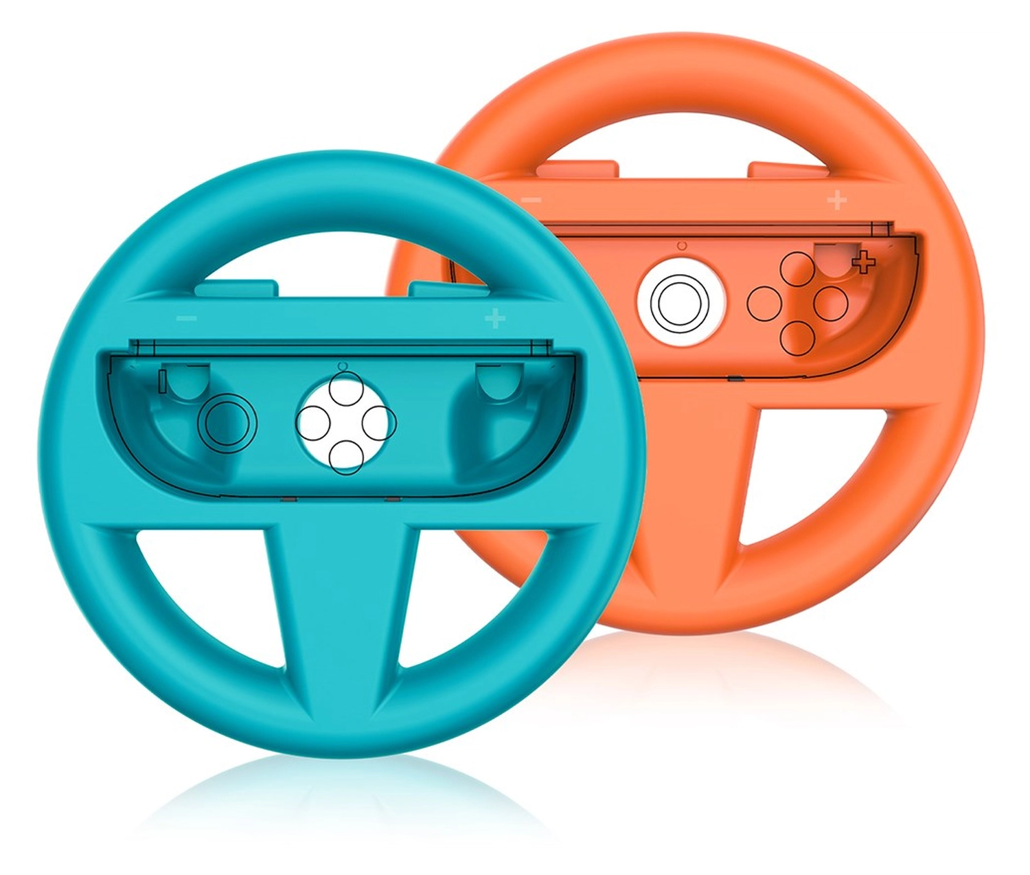 Nintendo Switch 2 Stuurtjes voor Joy-Cons - Stuurwiel Set Blauw/Oranje afbeelding 1