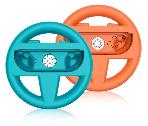 Nintendo Switch 2 Stuurtjes voor Joy-Cons - Stuurwiel Set Blauw/Oranje afbeelding 1