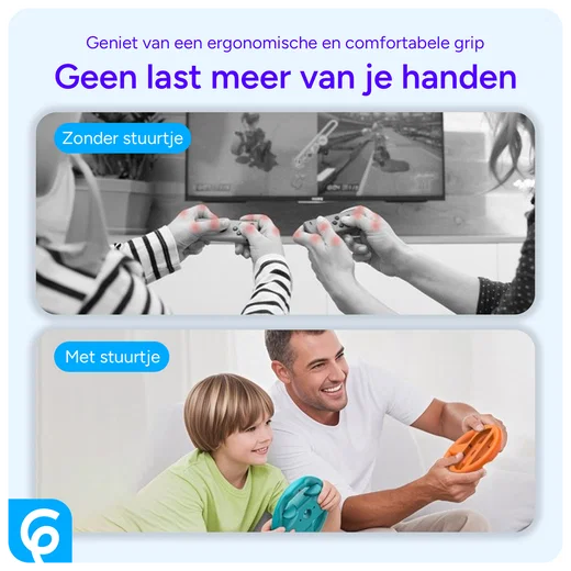 Nintendo Switch 2 Stuurtjes voor Joy-Cons - Stuurwiel Set Blauw/Oranje afbeelding 5
