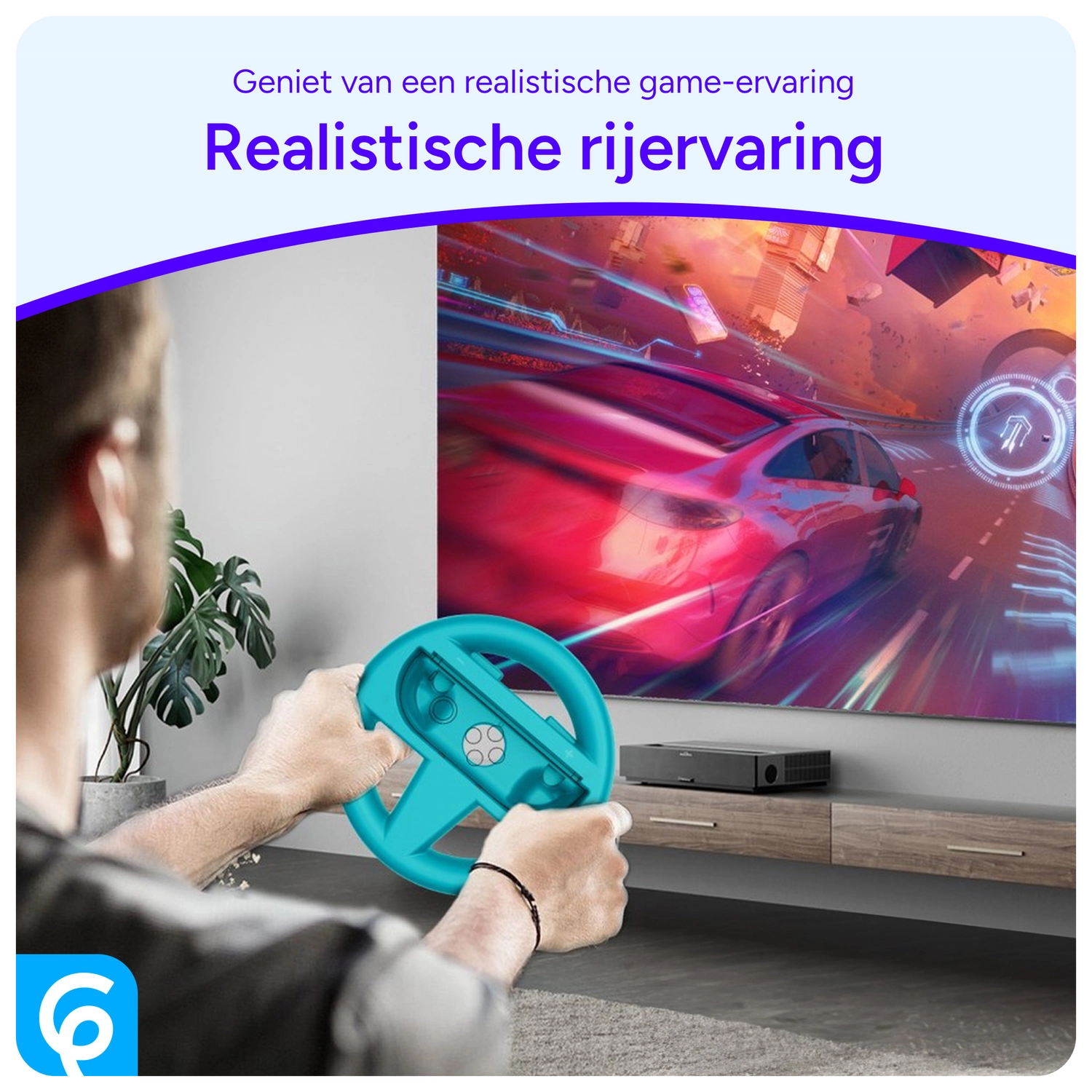 Nintendo Switch 2 Stuurtjes voor Joy-Cons - Stuurwiel Set Blauw/Oranje afbeelding 6