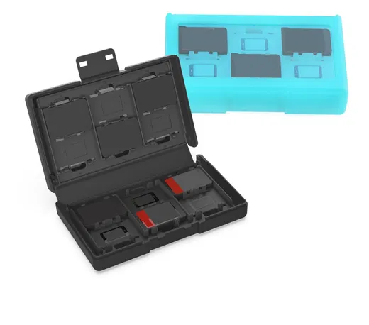 Nintendo Switch 2/Switch Game Card Case Organizer 24 Games/Geheugenkaarten Zwart afbeelding 4