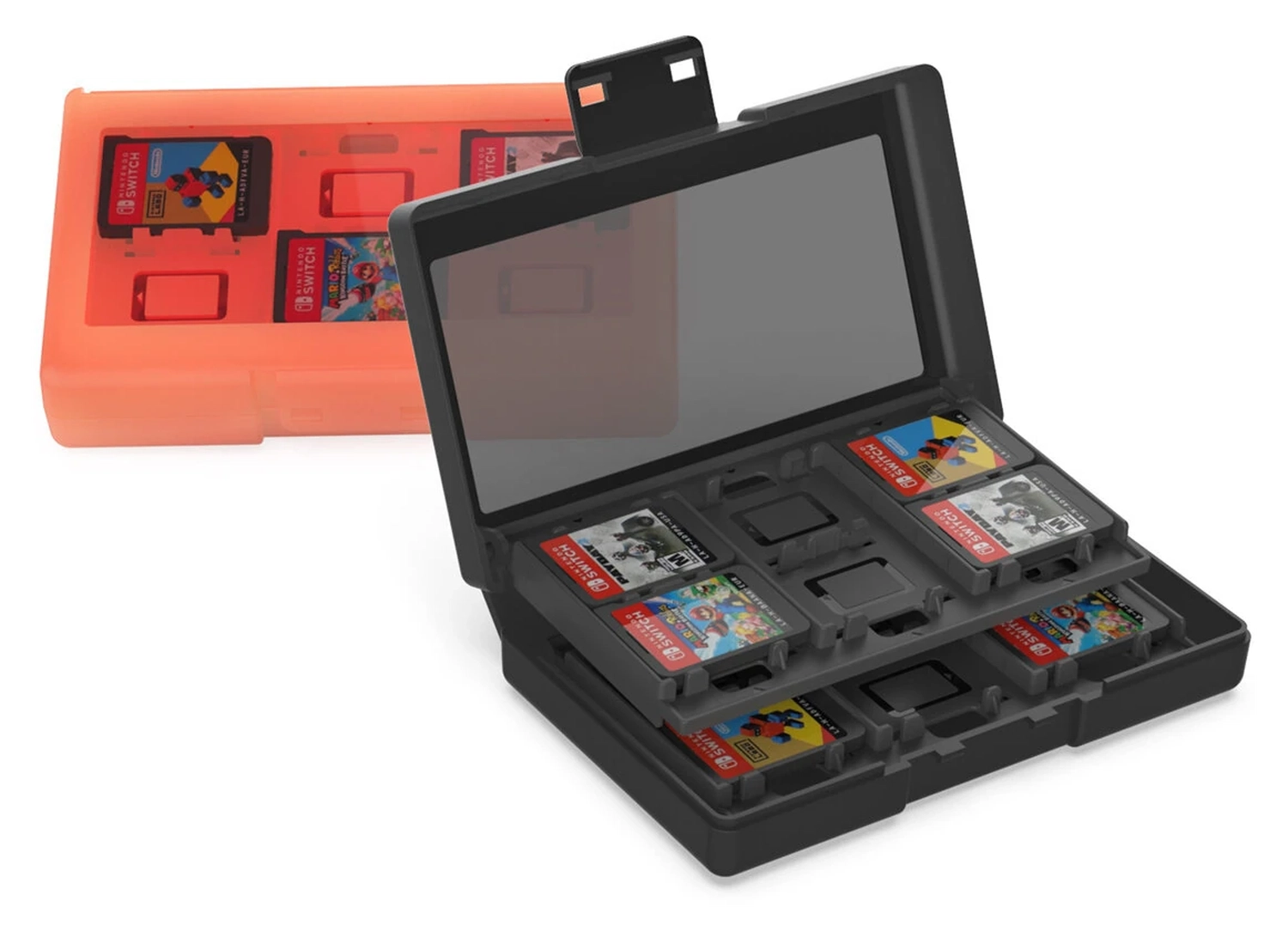Nintendo Switch 2/Switch Game Card Case Organizer 24 Games/Geheugenkaarten Zwart afbeelding 6
