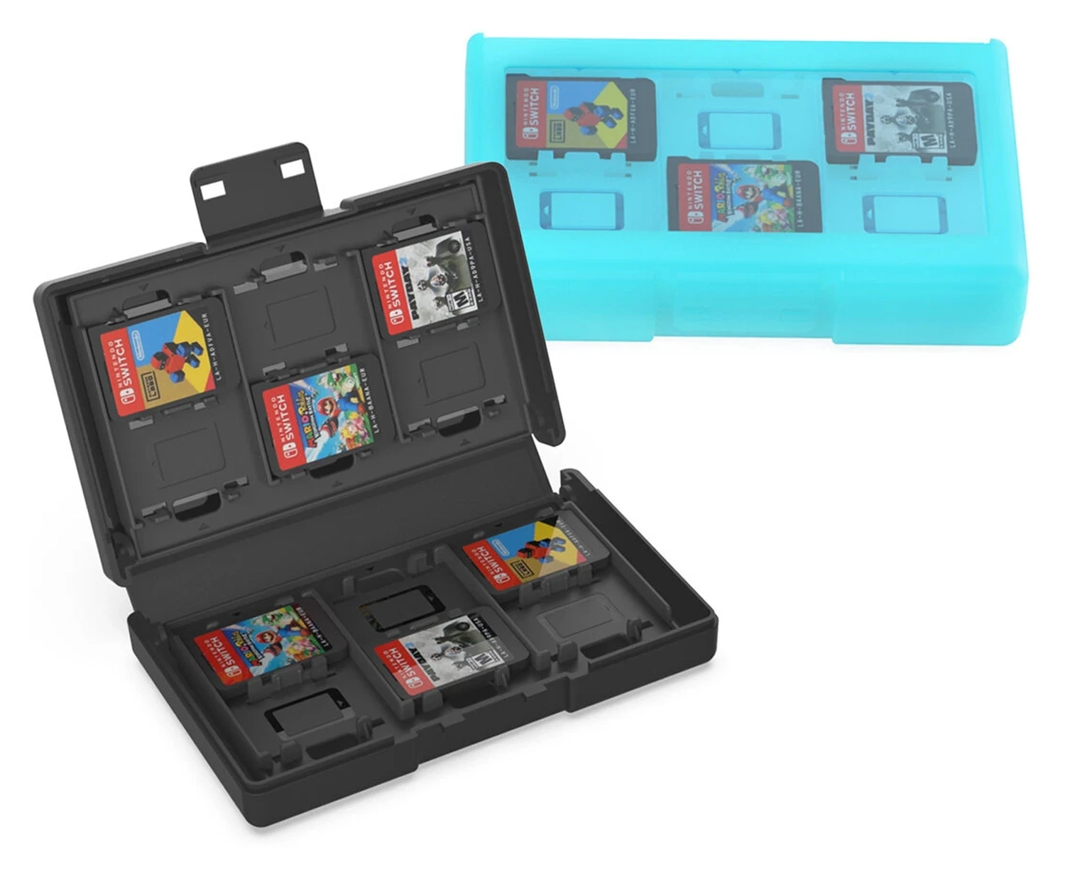 Nintendo Switch 2/Switch Game Card Case Organizer 24 Games/Geheugenkaarten Zwart afbeelding 3