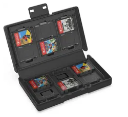 Nintendo Switch 2/Switch Game Card Case Organizer 24 Games/Geheugenkaarten Zwart afbeelding