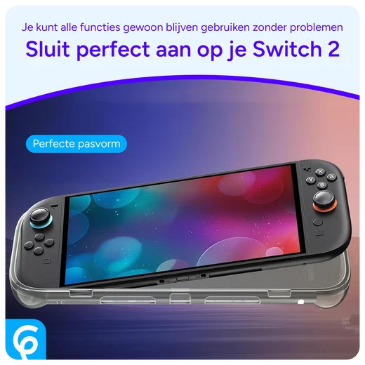 Nintendo Switch 2 Hoesje TPU Case Back Cover Transparant afbeelding 3