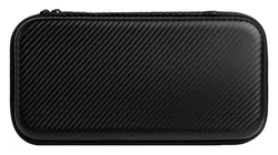 Nintendo Switch 2 Hoesje Opberghoes Carbon Fiber Travel Case Zwart afbeelding