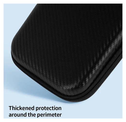 Nintendo Switch 2 Hoesje Opberghoes Carbon Fiber Travel Case Zwart afbeelding 7