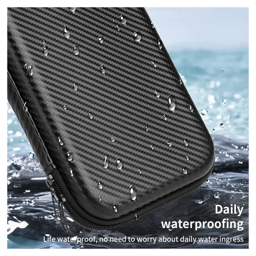 Nintendo Switch 2 Hoesje Opberghoes Carbon Fiber Travel Case Zwart afbeelding 4