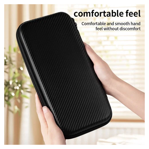 Nintendo Switch 2 Hoesje Opberghoes Carbon Fiber Travel Case Zwart afbeelding 5