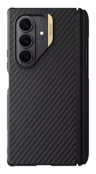 Nillkin Synthetic Fiber Pro Samsung Galaxy Z Fold 7 Hoesje met Pen MagSafe Zwart afbeelding