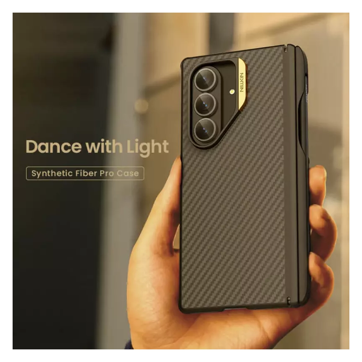 Nillkin Synthetic Fiber Pro Samsung Galaxy Z Fold 7 Hoesje met Pen MagSafe Zwart afbeelding 3