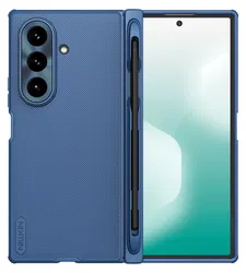 Nillkin Super Frosted Shield Samsung Z Fold 7 Hoesje MagSafe Pen Edition Blauw afbeelding