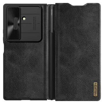 Nillkin Qin Leather Samsung Galaxy Z Fold 7 Hoesje Book Case Pen Edition Zwart