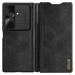 Nillkin Qin Leather Samsung Galaxy Z Fold 7 Hoesje Book Case Pen Edition Zwart afbeelding