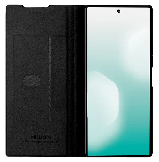 Nillkin Qin Leather Samsung Galaxy Z Fold 7 Hoesje Book Case Pen Edition Zwart afbeelding 2