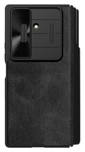 Nillkin Qin Leather Samsung Galaxy Z Fold 7 Hoesje Book Case Pen Edition Zwart afbeelding 3