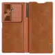 Nillkin Qin Leather Samsung Galaxy Z Fold 7 Hoesje Book Case Pen Edition Bruin afbeelding 1