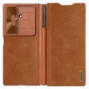 Nillkin Qin Leather Samsung Galaxy Z Fold 7 Hoesje Book Case Pen Edition Bruin
