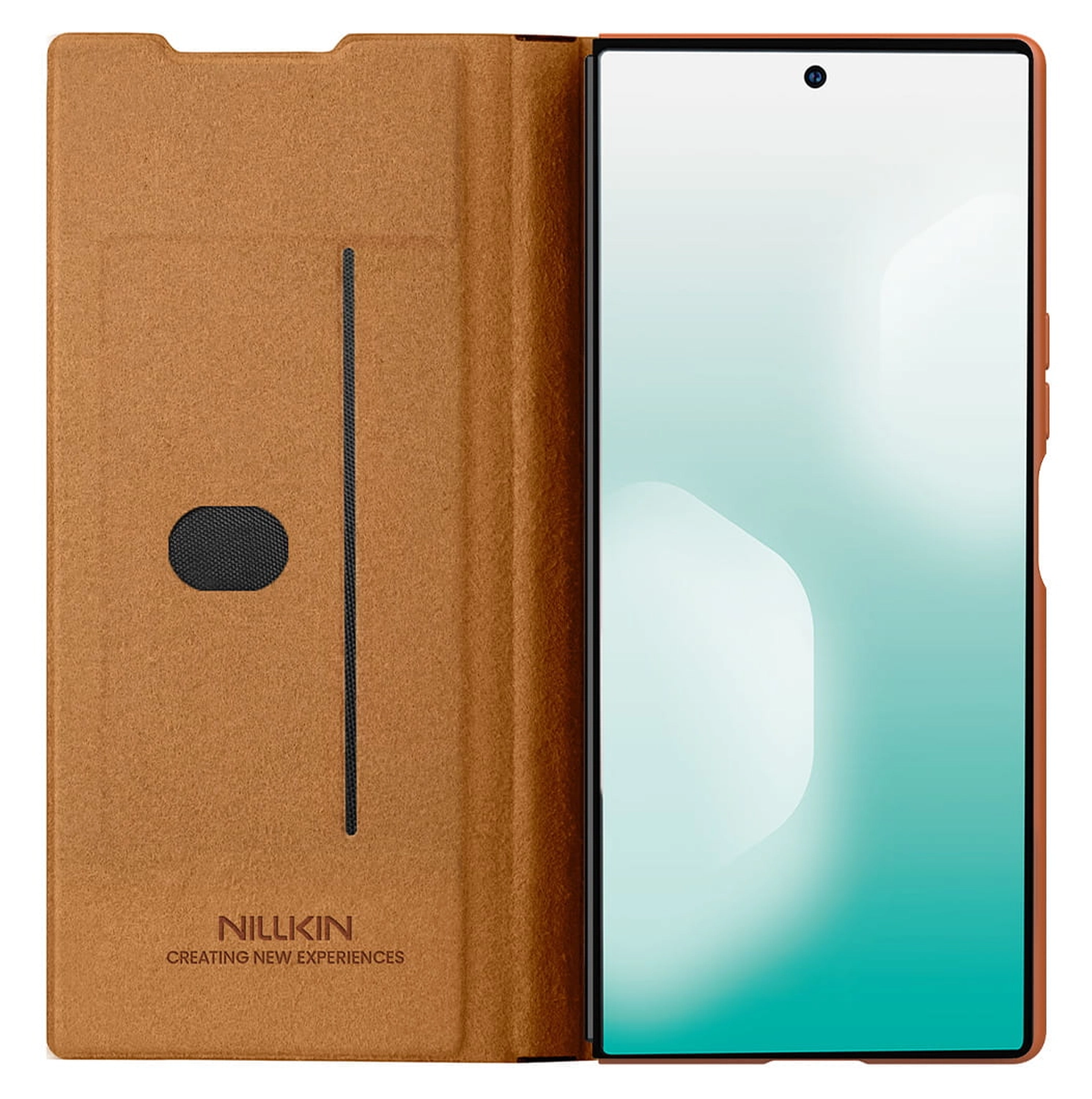 Nillkin Qin Leather Samsung Galaxy Z Fold 7 Hoesje Book Case Pen Edition Bruin afbeelding 2