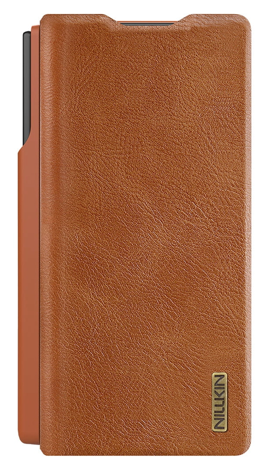 Nillkin Qin Leather Samsung Galaxy Z Fold 7 Hoesje Book Case Pen Edition Bruin afbeelding 4