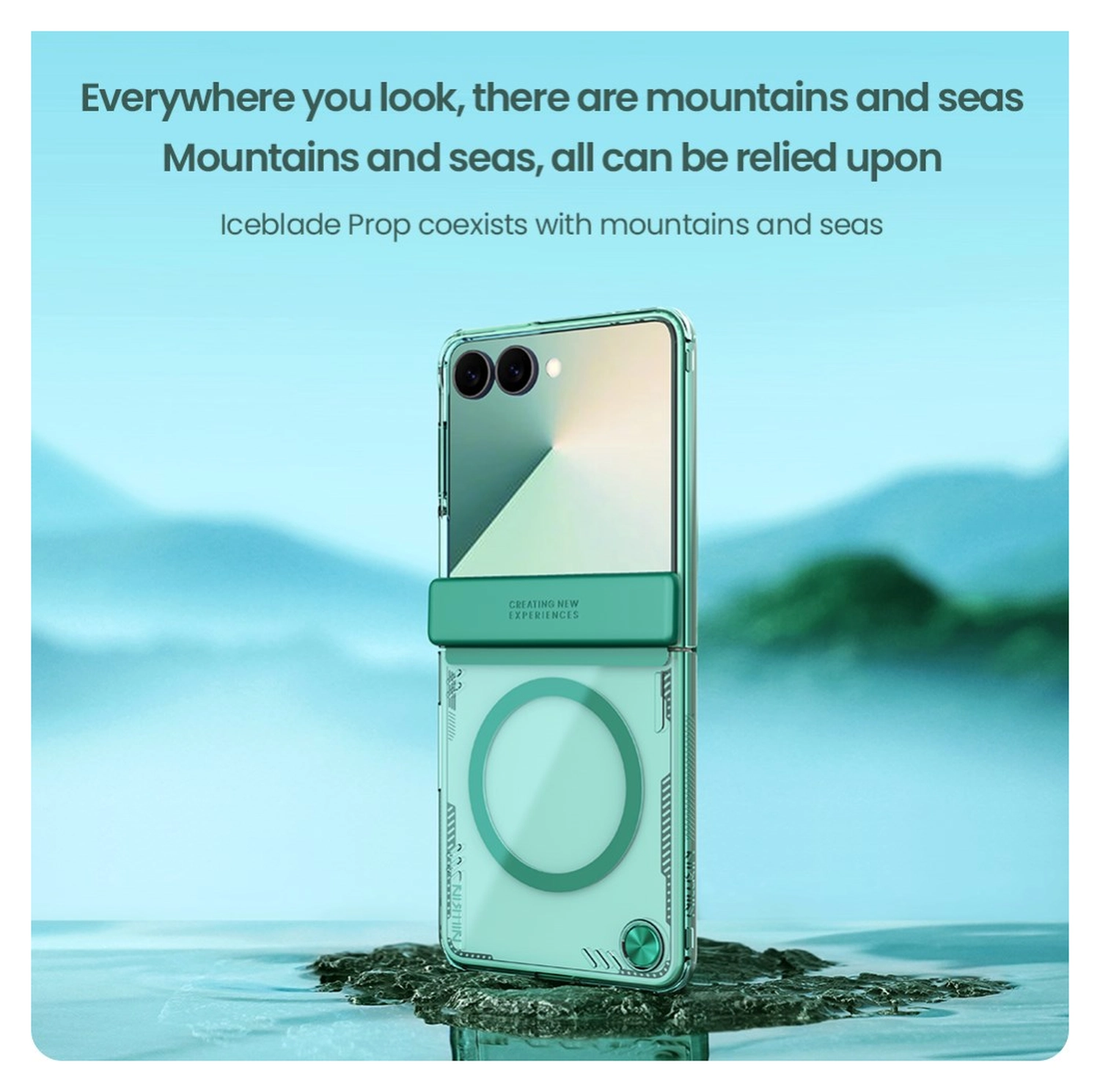 Nillkin IceBlade Prop Samsung Galaxy Z Flip 7 Hoesje MagSafe Back Cover Zwart afbeelding 3