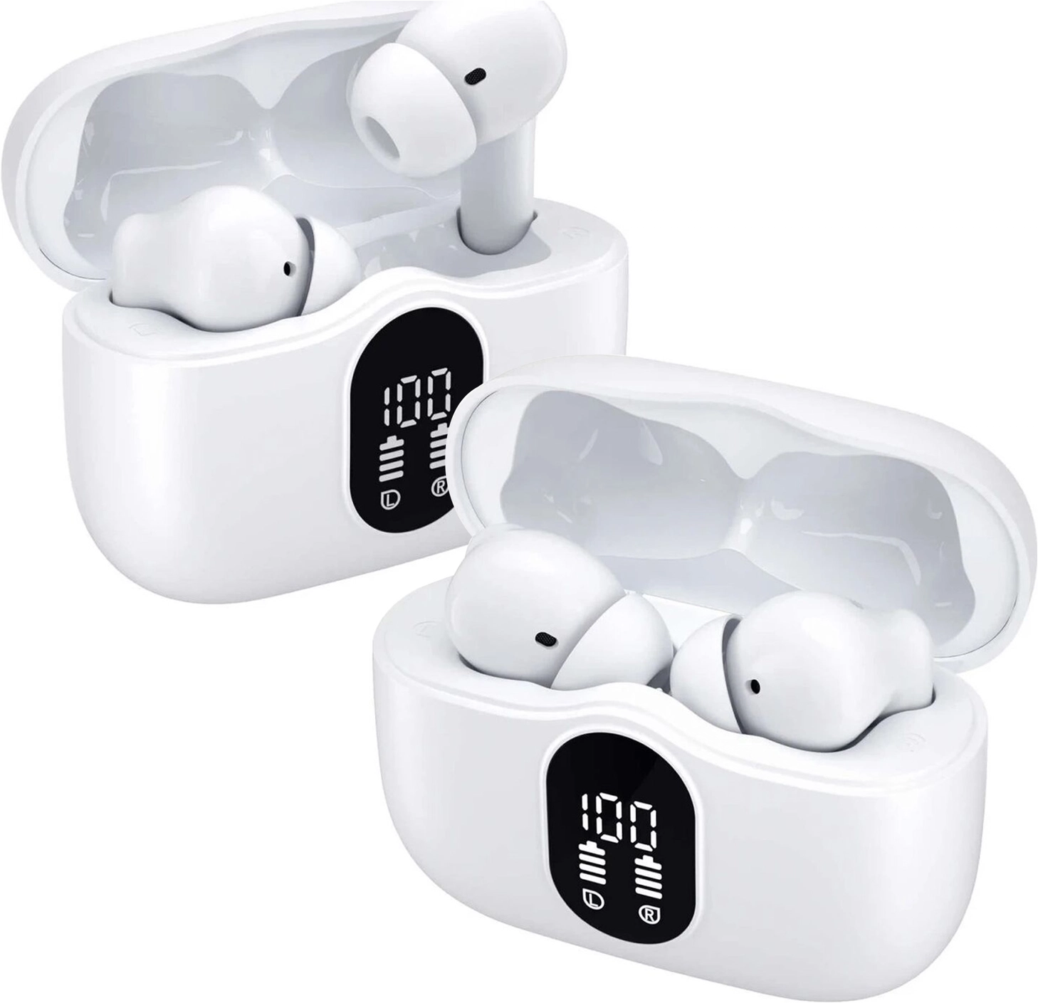 Duo Pack SBG Draadloze Oordopjes met Bluetooth Noise Cancelling Wit afbeelding 1