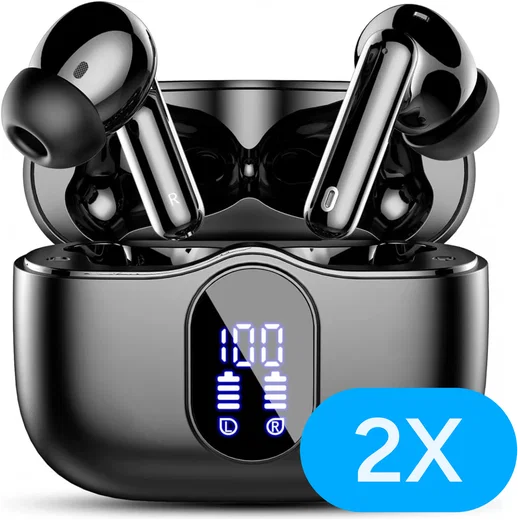 Duo Pack SBG Draadloze Oordopjes met Bluetooth Noise Cancelling Zwart afbeelding 2