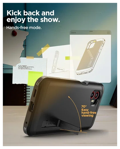 Spigen Tough Armor Samsung Galaxy Xcover 7 Pro Hoesje Back Cover Zwart afbeelding 2