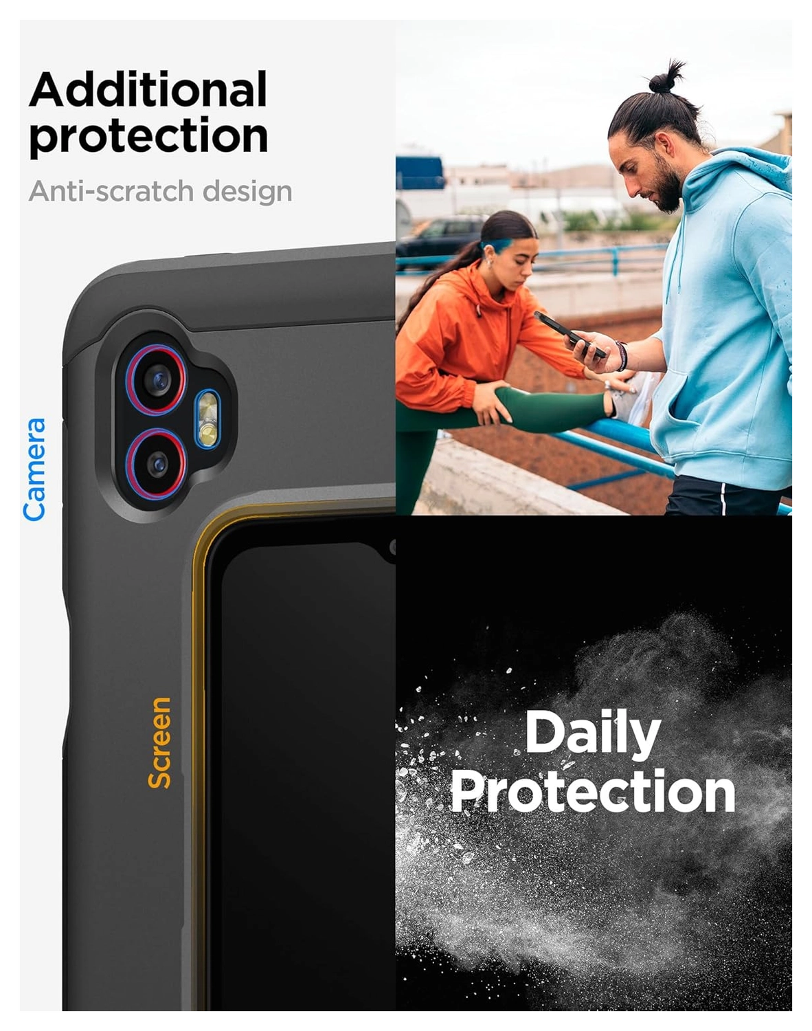 Spigen Tough Armor Samsung Galaxy Xcover 7 Pro Hoesje Back Cover Zwart afbeelding 5
