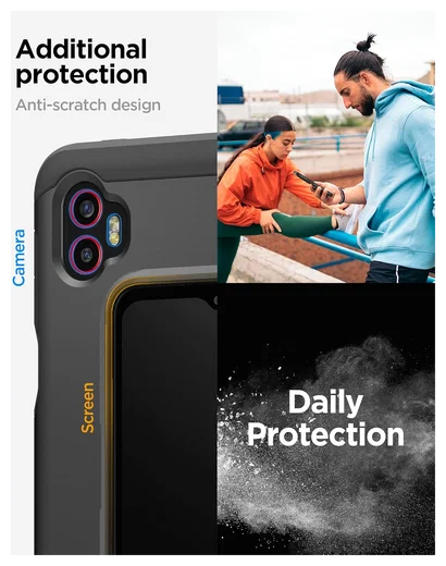 Spigen Tough Armor Samsung Galaxy Xcover 7 Pro Hoesje Back Cover Zwart afbeelding 5