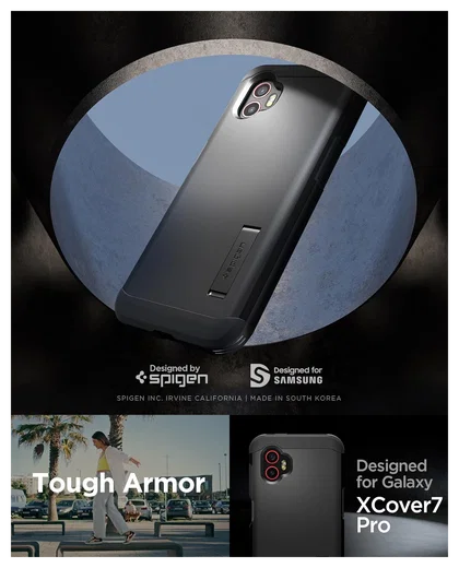 Spigen Tough Armor Samsung Galaxy Xcover 7 Pro Hoesje Back Cover Zwart afbeelding 7