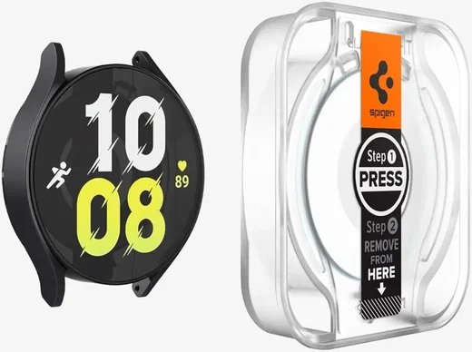 Spigen EZ Fit - Samsung Galaxy Watch 6 44MM Screen Protector Glas 2-Pack afbeelding 2