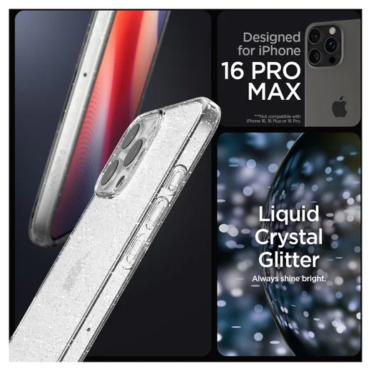 Spigen Liquid Crystal Apple iPhone 16 Pro Max Hoesje Back Cover Glitter afbeelding 2
