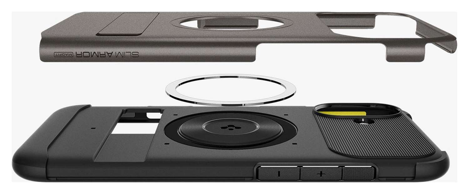 Spigen Slim Armor MagFit Apple iPhone 16 Plus Hoesje MagSafe Gunmetal afbeelding 12