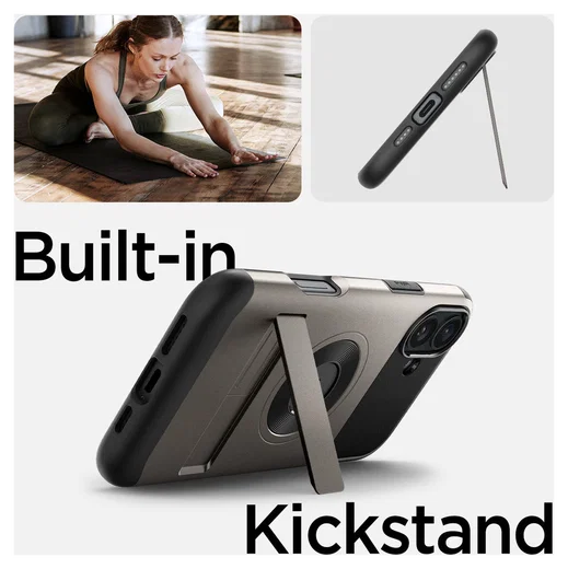 Spigen Slim Armor MagFit Apple iPhone 16 Plus Hoesje MagSafe Gunmetal afbeelding 4