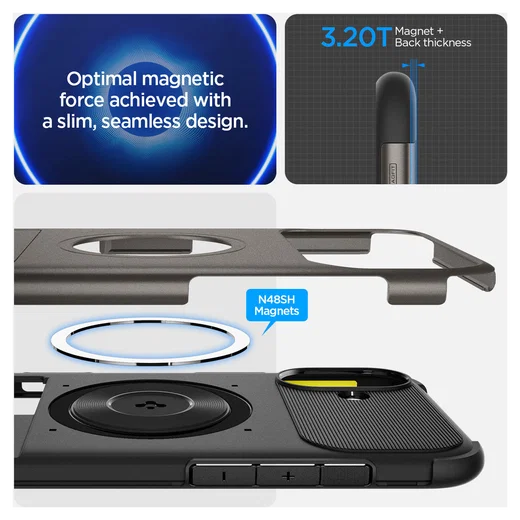 Spigen Slim Armor MagFit Apple iPhone 16 Plus Hoesje MagSafe Gunmetal afbeelding 5