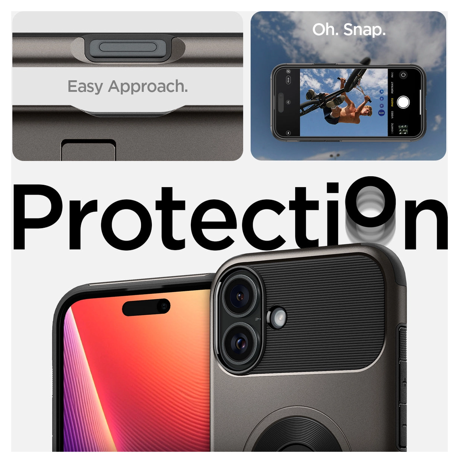 Spigen Slim Armor MagFit Apple iPhone 16 Plus Hoesje MagSafe Gunmetal afbeelding 6