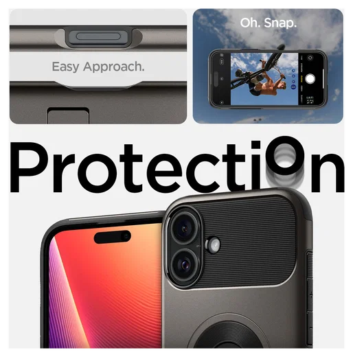 Spigen Slim Armor MagFit Apple iPhone 16 Plus Hoesje MagSafe Gunmetal afbeelding 6