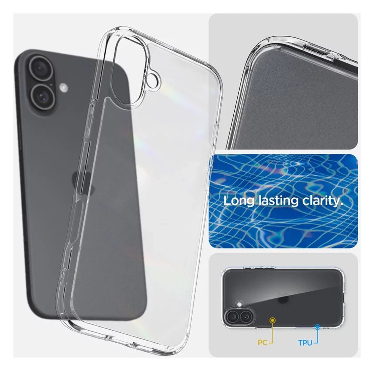 Spigen Ultra Hybrid Apple iPhone 16 Plus Hoesje Back Cover Frost Transparant afbeelding 3