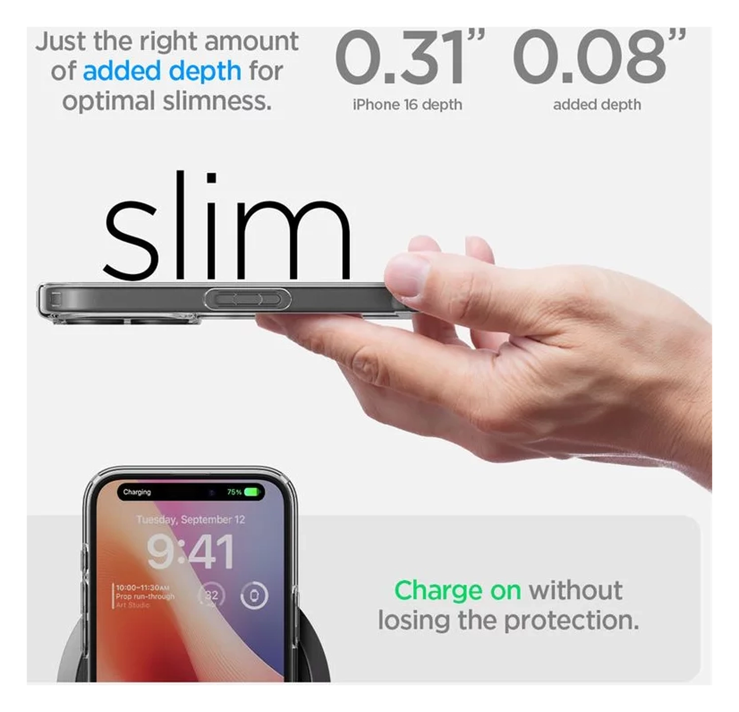 Spigen Ultra Hybrid Apple iPhone 16 Plus Hoesje Back Cover Frost Transparant afbeelding 4