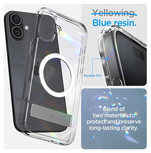 Spigen Ultra Hybrid S MagFit Apple iPhone 16 Plus Hoesje Back Cover Transparant afbeelding 4