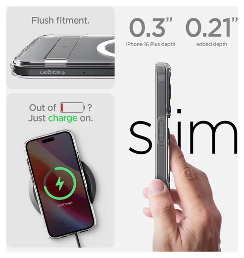 Spigen Ultra Hybrid S MagFit Apple iPhone 16 Plus Hoesje Back Cover Transparant afbeelding 6