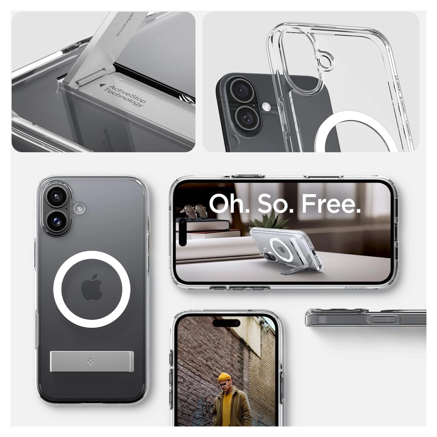 Spigen Ultra Hybrid S MagFit Apple iPhone 16 Plus Hoesje Back Cover Transparant afbeelding 7